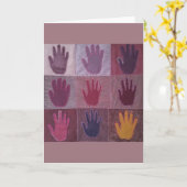 "Give a Hand" Art Quilt Card Karte (Gelbe Blume)