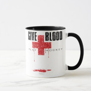 Give Blood Play Hockey v2 Tasse