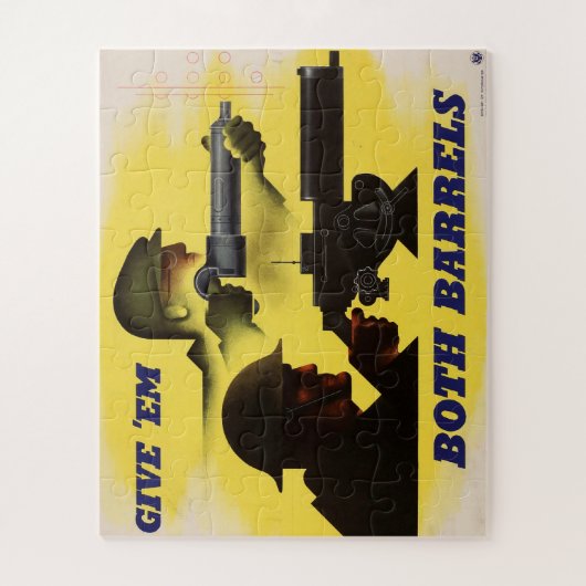 Give Both Barrels, WW2 Military & Factory workers Puzzle (Vertikal)