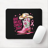 Give Breast Cancer The Boot Breast Cancer Nk Ribbo Mousepad (Mit Mouse)