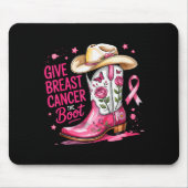 Give Breast Cancer The Boot Breast Cancer Nk Ribbo Mousepad (Vorne)
