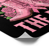 Give Breast Cancer The Boot Cowgirl Cancer Awarene Poster (Ecke)