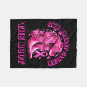 Give Breast Cancer The Boot Cowgirl Nk Ribbon West Fleecedecke (Vorderseite (Horizontal))