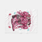 Give Breast Cancer The Boot Nk Cowgirl Western Tee Fleecedecke (Vorderseite (Horizontal))