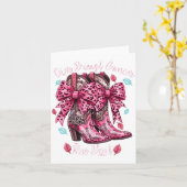 Give Breast Cancer The Boot Nk Cowgirl Western Tee Karte (Gelbe Blume)