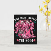 Give Breast Cancer The Boot Nk Cowgirl Western Tee Karte (Gelbe Blume)
