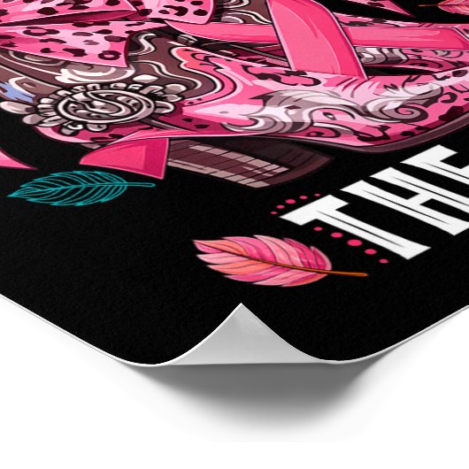 Give Breast Cancer The Boot Nk Cowgirl Western Tee Poster (Ecke)