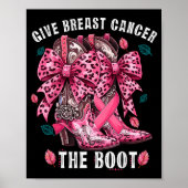 Give Breast Cancer The Boot Nk Cowgirl Western Tee Poster (Vorne)