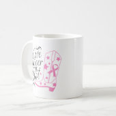 Give Breast Cancer The Boot Pink Ribbon Awareness Kaffeetasse (Vorderseite Links)