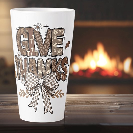 "Give Danke" Erntedank Latte Tasse