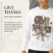 "Give Danke" Männerwarmes Sweatshirt
