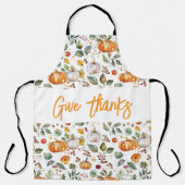 GIVE DANKS Herbst Pumpkins & Blätter Urlaub Schürze (Vorderseite)