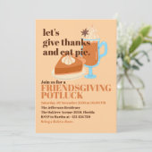 "Give Danky" und "Pie Friendsgiving" von lass Einladung (Stehend Vorderseite)
