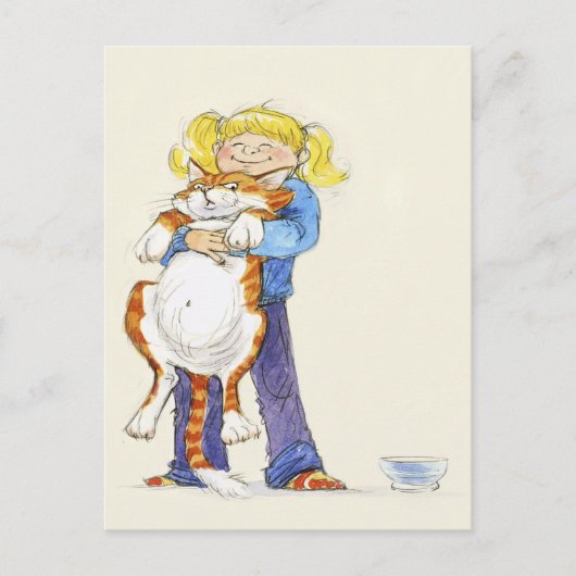 'Give hat mich Hug!' Postcard Postkarte (Vorderseite)