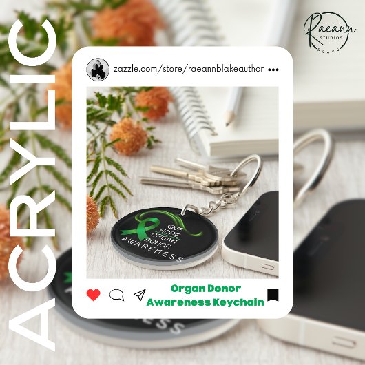 Give Hope Organ Donor Awareness Round Acrylic Schlüsselanhänger