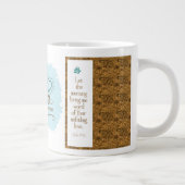 "Give Me Jesus" Jumbo-Tasse (Aquamarin/Gold) (Rechts)