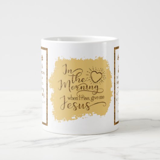 "Give Me Jesus" Jumbo-Tasse (Gold) (Vorderseite)