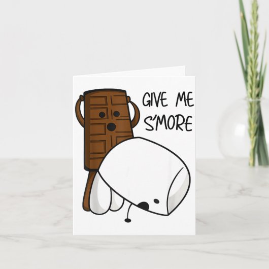 Give Me S’more Chocolate Adult Joke Funny Quote  Karte (Vorderseite)