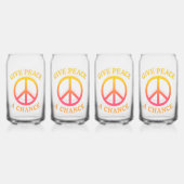 'Give Peace a Chance' Drinkware Set Dosenglas (Hinten)
