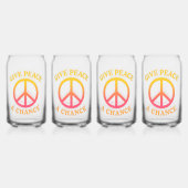 'Give Peace a Chance' Drinkware Set Dosenglas (Vorderseite)