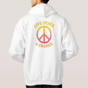 'Give Peace a Chance' Erwachsenen-Pullover-Hoodie Hoodie