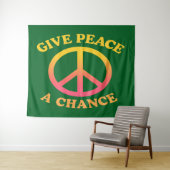 'Give Peace a Chance' Tapestry Wandteppich (Beispiel (Horizontal))