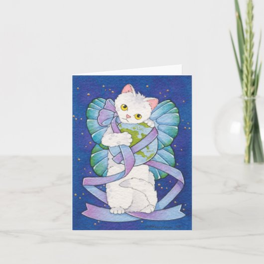 Give Peace hat Chance Notecard Moussart Karte (Vorderseite)