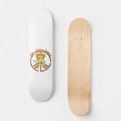 GIVE PIZZA Eine CHANCE lustige Pizzeria-Idee Skateboard (Vorderseite)