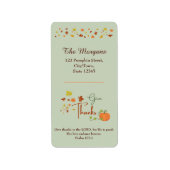 Give Thanks Bibel Adressaufkleber (Vorne)