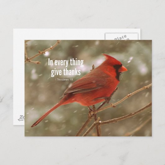 Give Thanks Bibel Postkarte (Vorne/Hinten)