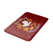 'Give Thanks, Choose Peace' Bath Mat Badematte (Schrägansicht)
