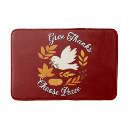 'Give Thanks, Choose Peace' Bath Mat Badematte