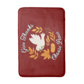 'Give Thanks, Choose Peace' Bath Mat Badematte (Vorderseite Vertikal)