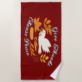 'Give Thanks, Choose Peace' Beach Towel Strandtuch (Vorderseite)