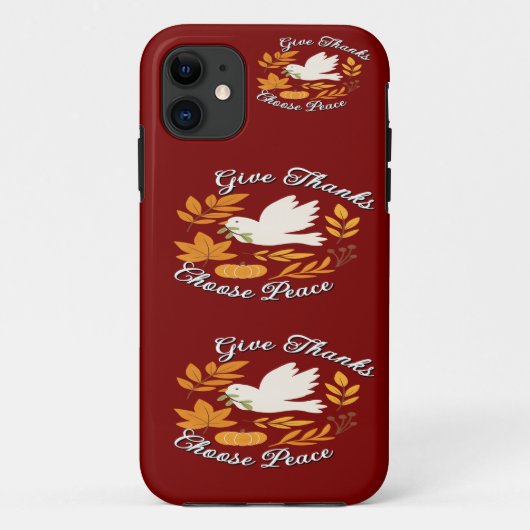'Give Thanks, Choose Peace' iPhone / iPad case (Rückseite)