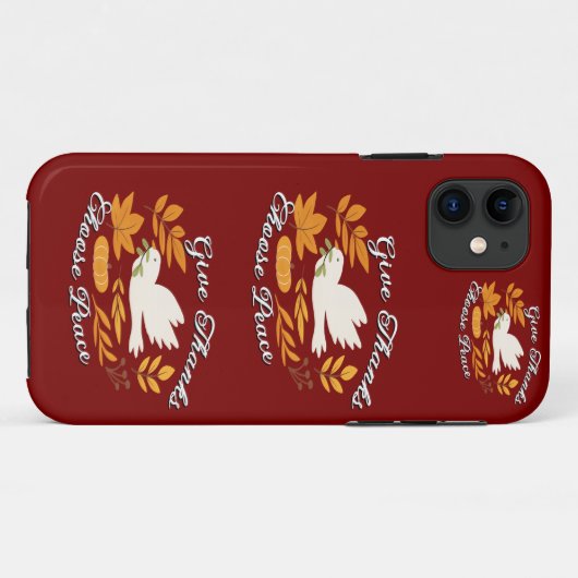 'Give Thanks, Choose Peace' iPhone / iPad case (Rückseite (Horizontal))