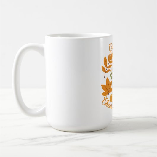 'Give Thanks, Choose Peace' Mug Kaffeetasse (Links)