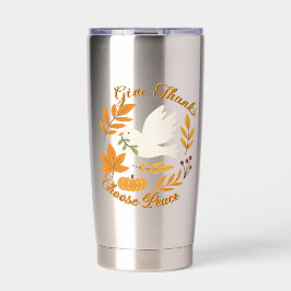 'Give Thanks, Choose Peace' Water Bottle Thermobecher