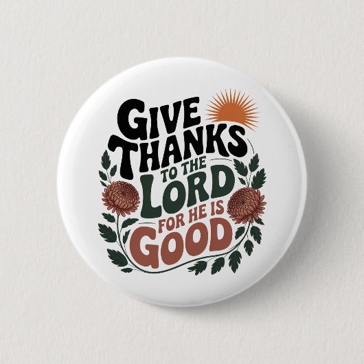 Give Thanks - Christian Button (Vorderseite)