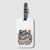 Give Thanks - Christian Gepäckanhänger (Vorderseite Vertikal)