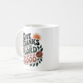 Give Thanks - Christian Kaffeetasse (Vorderseite Links)