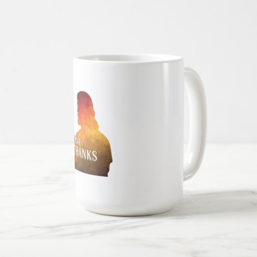GIVE THANKS COFFEE MUG KAFFEETASSE (VorderseiteRechts)