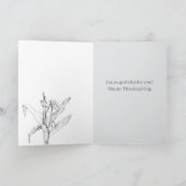 Give Thanks Cornstalk Autumn Happy Thanksgiving Karte (Innenseite)