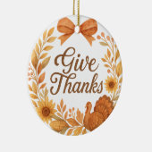 Give Thanks Keramik Ornament (Rechts)
