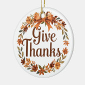 Give Thanks Keramik Ornament (Links)