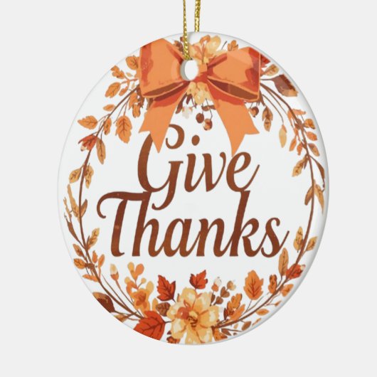 Give Thanks Keramik Ornament (Links)