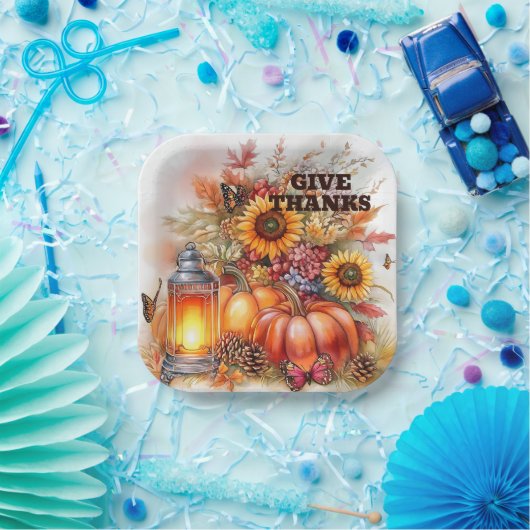 Give Thanks – Lantern Glow  Pappteller (Party)