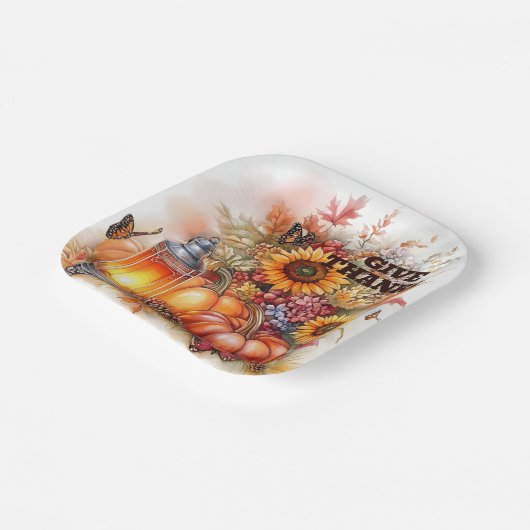 Give Thanks – Lantern Glow  Pappteller (Gewinkelt)