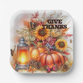 Give Thanks – Lantern Glow Pappteller (Vorderseite)