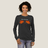 Give Thanks Long Sleeve Fall Shirt – Autumn Leaves (Volle Vorderseite)